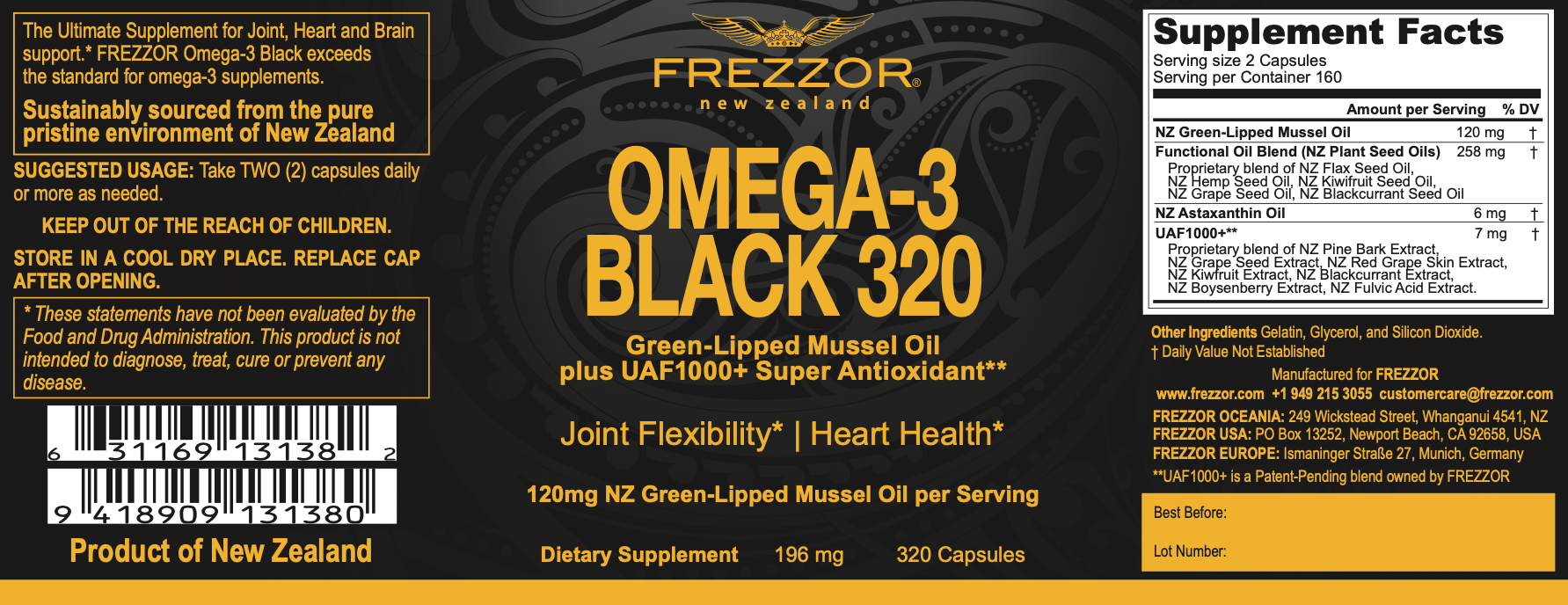 Omega-3 Black 320